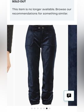 PAIGE Black Velvet Straight-Leg Pants